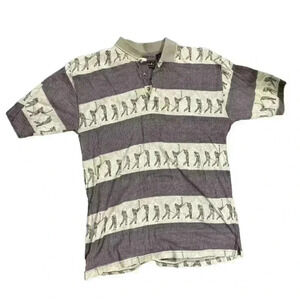 VTG  Classic Polo Shirt Mens M Cotton Blend Stretch Retro Golf mt12